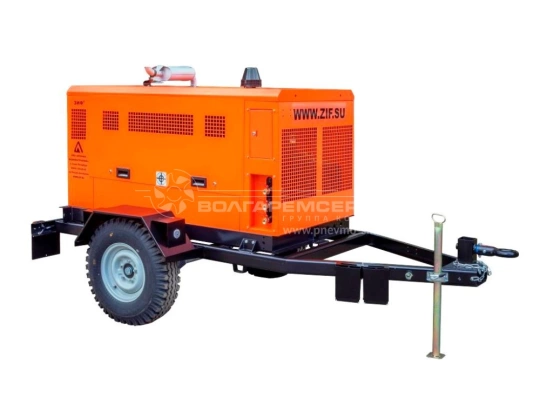 Передвижной компрессор ЗИФ-ПВ-24/0,7 на шасси